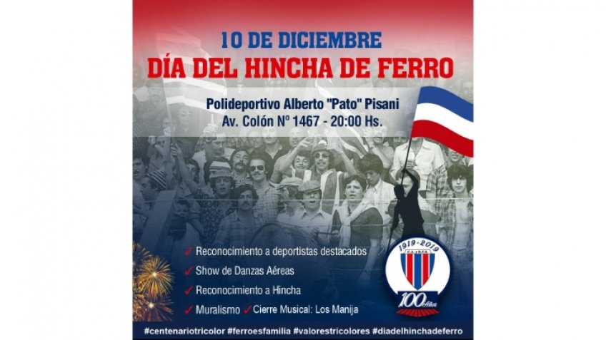 Este viernes Ferro festeja un nuevo Día del Hincha Tricolor